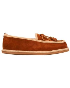 Celine Schoenen ,Bruin ,Slipper Met Kwastjes