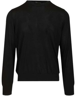 Tom Ford Fluid Silk Crew Neck - Zwart