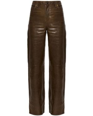 Golden Goose Leather Trousers - Brown