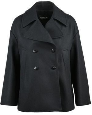 Dondup Double-Breasted Coats - Noir