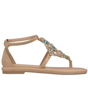 Alma En Pena. Flat Sandals - Metallic