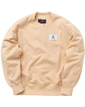 Nike Fitness ,Katoen Essential Fleece Crewneck - Naturel