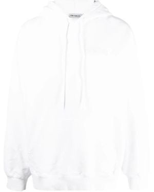 Carhartt Hoodies & Sweatvesten ,Wit ,Katoen Hooded Babybrush Duck Sweat