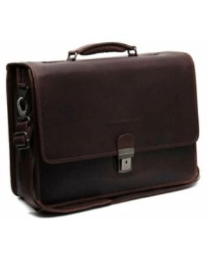 The Chesterfield Brand Bruine Laptoptas Voor - Zwart