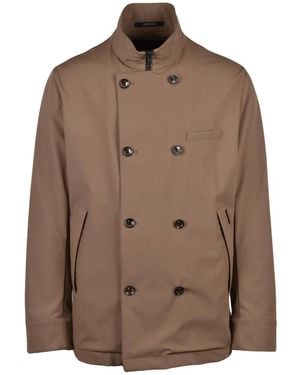 Montecore Double-Breasted Coats - Brown