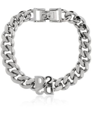 DSquared² Messingarmband Mit Logo - Mettallic