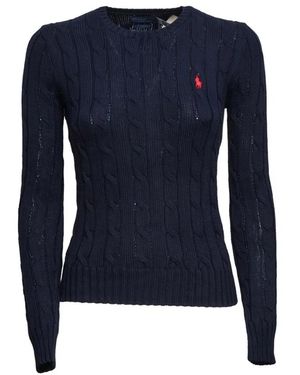 Polo Ralph Lauren Cable Knit Crewneck Sweater - Blau