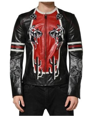 Dolce & Gabbana Leather Jackets - Black
