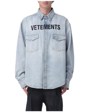 Vetements Denim Shirts - Bleu