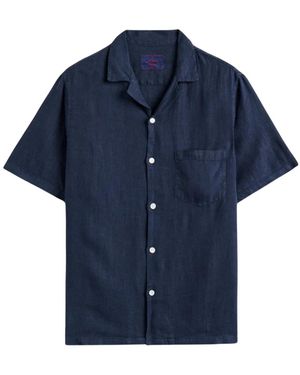 Portuguese Flannel Short Sleeve Shirts - Azul