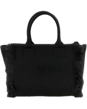 Pinko Beach Shopper Rafia - Zwart