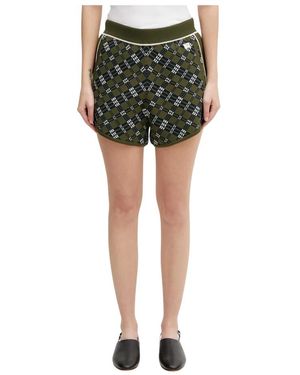Wales Bonner Korte Broeken ,Groen ,Polyester Power Shorts