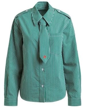 Essentiel Antwerp Casual Hemd Mit Krawattendetail - Grün