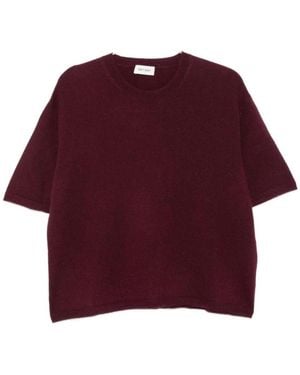 Soft Goat Cashmere Knitwear - Purple