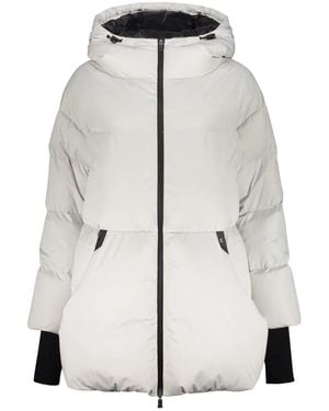 Herno Modieuze Puffer Jas Met Capuchon En Rits - Wit