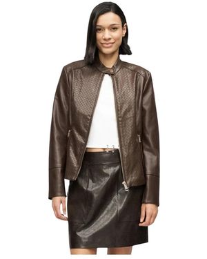 Guess Leather Jackets - Brown