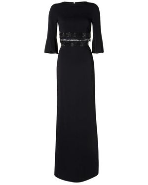 Philipp Plein Kleedjes ,Zwart ,Katoen Lange Jurk "Cause You Don'T Think"