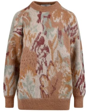 SOLOTRE Round-Neck Knitwear - Marron