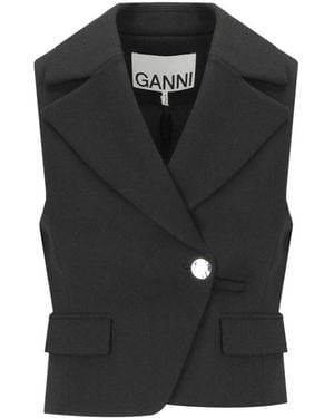 Ganni Vests - Noir