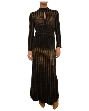 Nenette Langes gestricktes winter zeremonie kleid schwarz