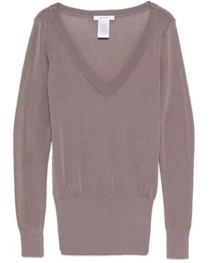 Lemaire Feinstrickpullover Mit V-Ausschnitt - Lila