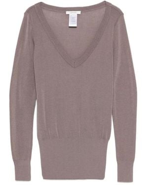 Lemaire V-Neck Knitwear - Purple