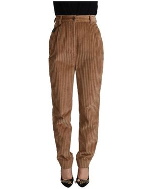 Dolce & Gabbana Tapered Trousers - Brown