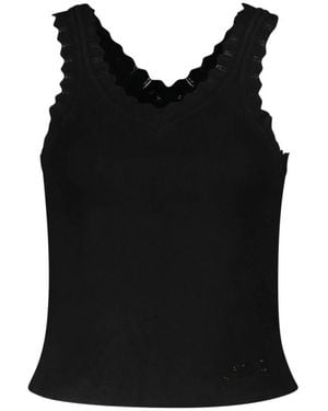 Guess Schwarzes Strick Tank Top Mit Strass