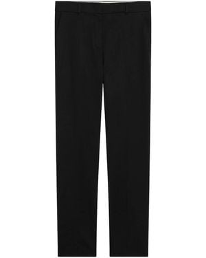 Max Mara Broeken ,Zwart ,Leer Pantalone Lungo