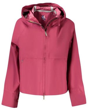 K-Way Paarse Hoodie Met Zakken En Logo - Roze