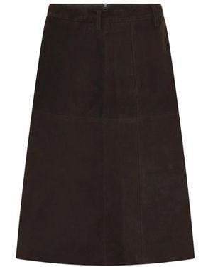 Bruuns Bazaar Leather Skirts - Nero