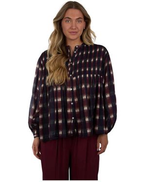 By-Bar Overhemden ,Veelkleurig ,Katoen Geruite Blouse - Rood