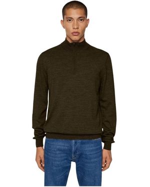 J.Lindeberg Merino Quarter Zip Sweatshirt - Groen