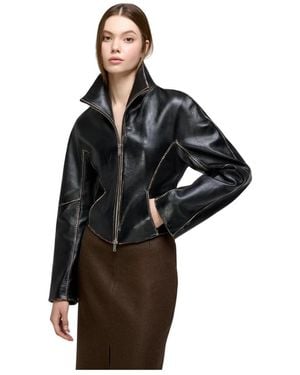 V S P Leather Jackets - Black