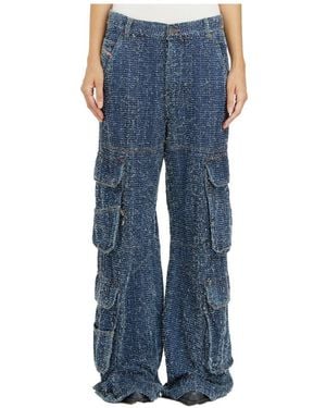 DIESEL Pantalones Cargo S2, Mujer, Talla - Azul