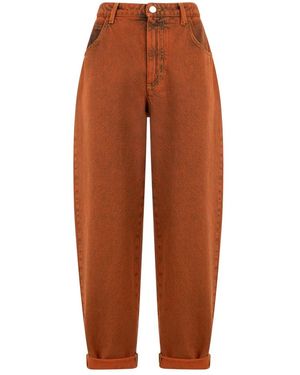 Alberta Ferretti Loose Fit Jeans - Brown