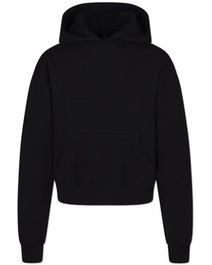 Skims Cotton Fleece Classic Pullover Hoodie - Schwarz