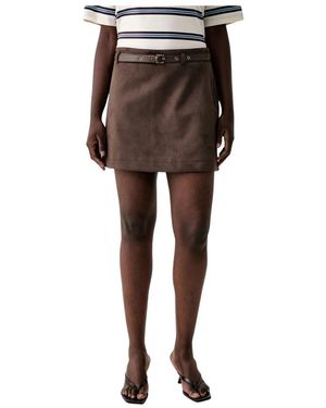 Guess Grace Suede Skirt - Bruin