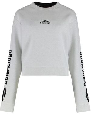 Balenciaga Round-Neck Knitwear - Gris