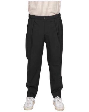 BRIGLIA Straight Trousers - Black