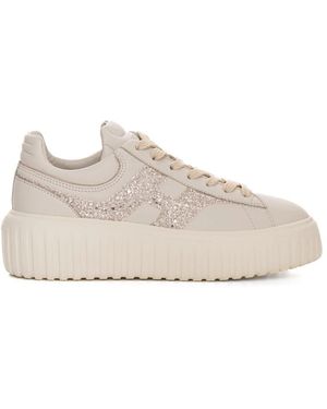 Hogan Schoenen ,Hstripes Sneakers With Laces - Naturel