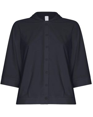 JAPANTKY Osame Stretch Bluse Mit Kapuze - Blauw