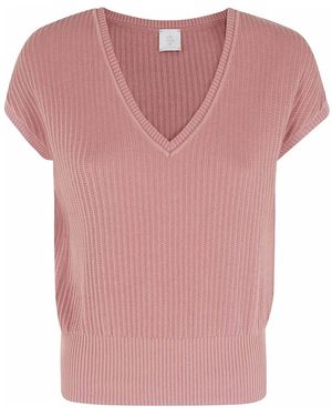 Eleventy V-Neck Knitwear - Rosa