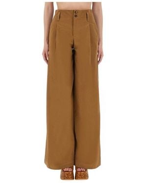 Chloé Wide Leg Broeken - Bruin