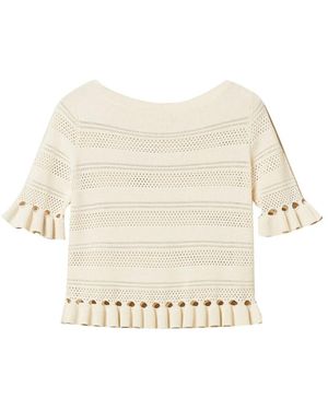 Twinset Round-Neck Knitwear - Natural