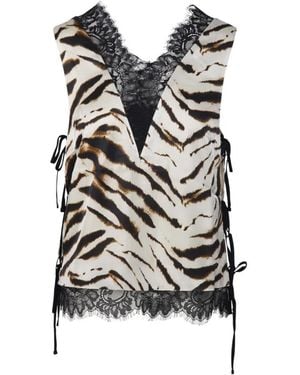 Ganni Tops ,Veelkleurig ,Sleeveless Tops - Zwart