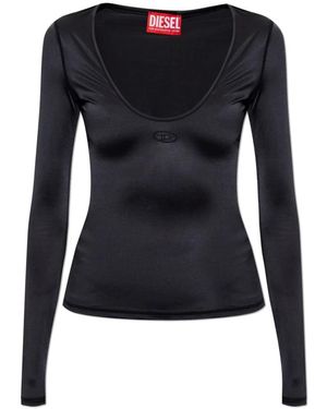 DIESEL Tops ,Zwart ,Long Sleeve Tops - Blauw