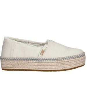 TOMS Valencia Plateau-Espadrille - Weiß