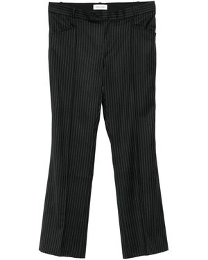 Ernest W. Baker Schwarze Streifen Straight Leg Hose