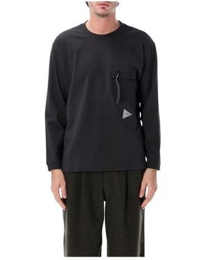 and wander Long Sleeve T-Shirts - Black